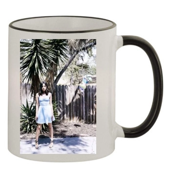 Aubrey Plaza 11oz Colored Rim & Handle Mug