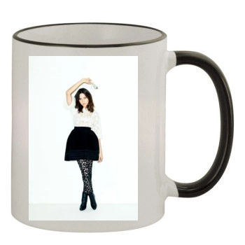 Aubrey Plaza 11oz Colored Rim & Handle Mug