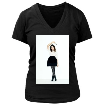 Aubrey Plaza Women's Deep V-Neck TShirt