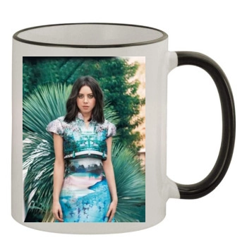 Aubrey Plaza 11oz Colored Rim & Handle Mug