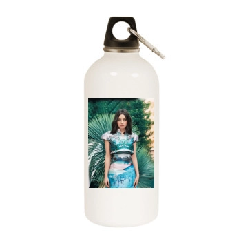 Aubrey Plaza White Water Bottle With Carabiner