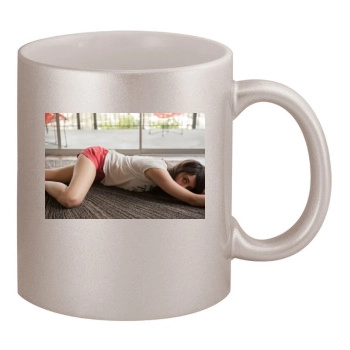 Aubrey Plaza 11oz Metallic Silver Mug