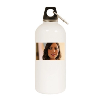 Aubrey Plaza White Water Bottle With Carabiner