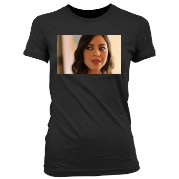 Aubrey Plaza Women's Junior Cut Crewneck T-Shirt