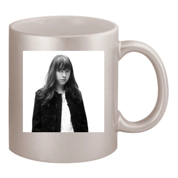 Aubrey Plaza 11oz Metallic Silver Mug