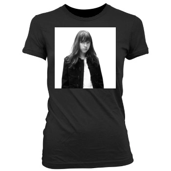 Aubrey Plaza Women's Junior Cut Crewneck T-Shirt