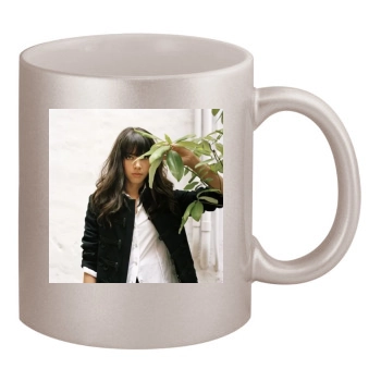 Aubrey Plaza 11oz Metallic Silver Mug