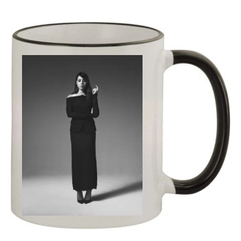 Aubrey Plaza 11oz Colored Rim & Handle Mug