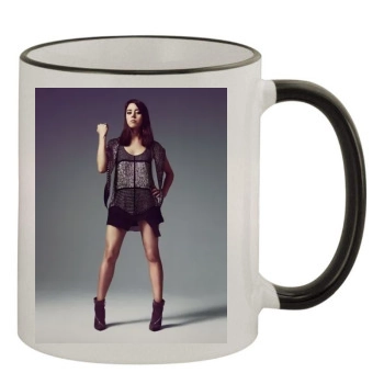 Aubrey Plaza 11oz Colored Rim & Handle Mug