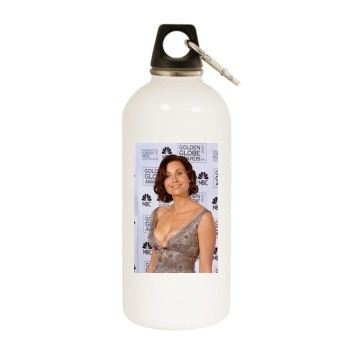 Minnie Driver White Water Bottle With Carabiner