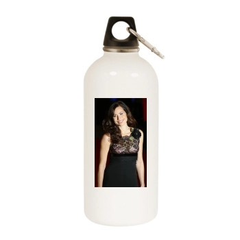 Minnie Driver White Water Bottle With Carabiner