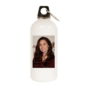 Minnie Driver White Water Bottle With Carabiner