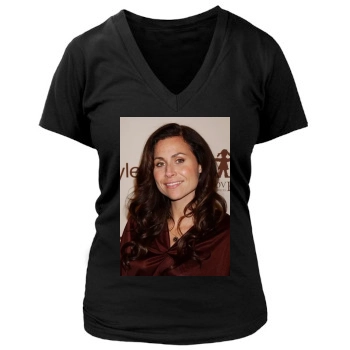 Minnie Driver Women's Deep V-Neck TShirt