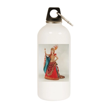 Minnie Driver White Water Bottle With Carabiner