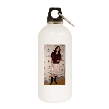 Minnie Driver White Water Bottle With Carabiner