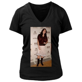 Minnie Driver Women's Deep V-Neck TShirt