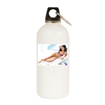 Sabrina Ferilli White Water Bottle With Carabiner