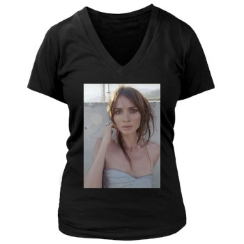 Saffron Burrows Women's Deep V-Neck TShirt