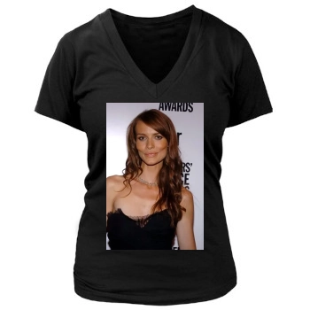 Saffron Burrows Women's Deep V-Neck TShirt