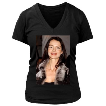 Saffron Burrows Women's Deep V-Neck TShirt