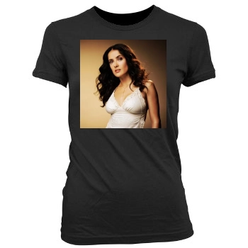 Salma Hayek Women's Junior Cut Crewneck T-Shirt