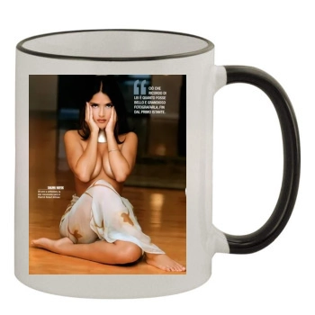 Salma Hayek 11oz Colored Rim & Handle Mug