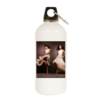 Salma Hayek White Water Bottle With Carabiner