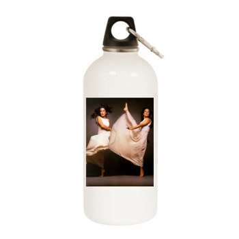 Salma Hayek White Water Bottle With Carabiner