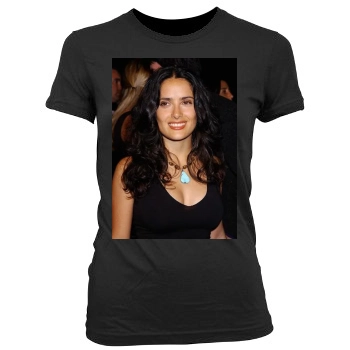 Salma Hayek Women's Junior Cut Crewneck T-Shirt