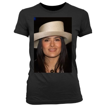 Salma Hayek Women's Junior Cut Crewneck T-Shirt