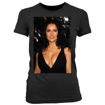 Salma Hayek Women's Junior Cut Crewneck T-Shirt