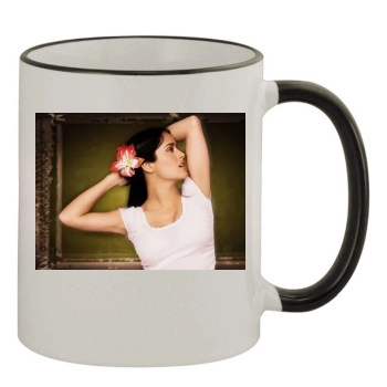 Salma Hayek 11oz Colored Rim & Handle Mug