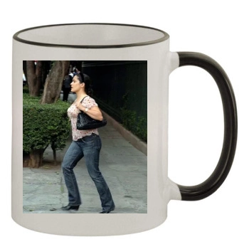 Salma Hayek 11oz Colored Rim & Handle Mug