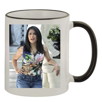 Salma Hayek 11oz Colored Rim & Handle Mug