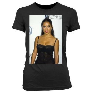 Salma Hayek Women's Junior Cut Crewneck T-Shirt