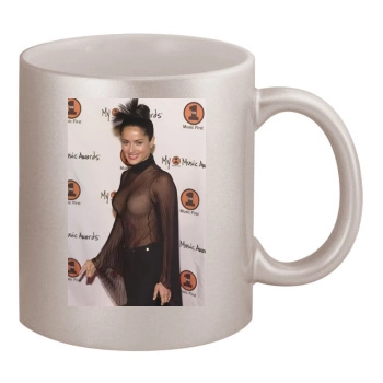 Salma Hayek 11oz Metallic Silver Mug