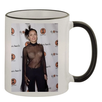 Salma Hayek 11oz Colored Rim & Handle Mug