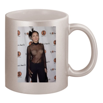 Salma Hayek 11oz Metallic Silver Mug