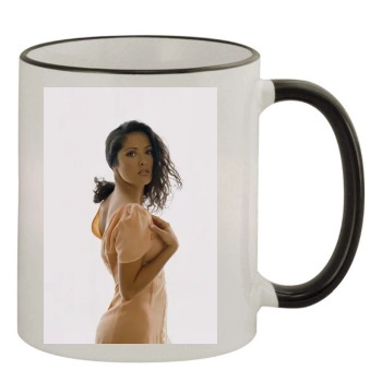 Salma Hayek 11oz Colored Rim & Handle Mug