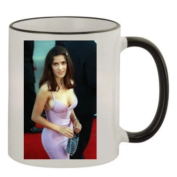 Salma Hayek 11oz Colored Rim & Handle Mug