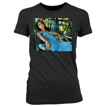 Salma Hayek Women's Junior Cut Crewneck T-Shirt