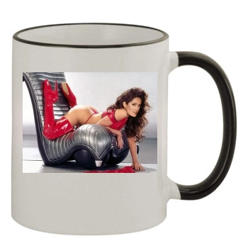 Salma Hayek 11oz Colored Rim & Handle Mug