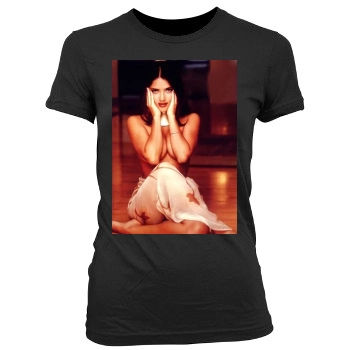 Salma Hayek Women's Junior Cut Crewneck T-Shirt