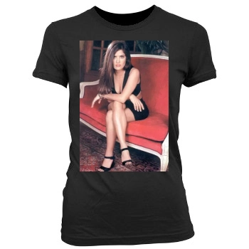 Salma Hayek Women's Junior Cut Crewneck T-Shirt