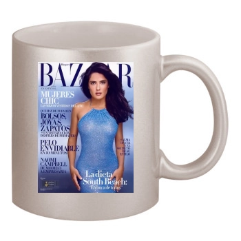 Salma Hayek 11oz Metallic Silver Mug