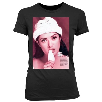 Salma Hayek Women's Junior Cut Crewneck T-Shirt