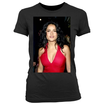 Salma Hayek Women's Junior Cut Crewneck T-Shirt