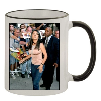 Salma Hayek 11oz Colored Rim & Handle Mug