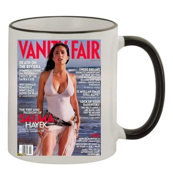 Salma Hayek 11oz Colored Rim & Handle Mug