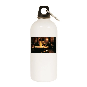 Salma Hayek White Water Bottle With Carabiner